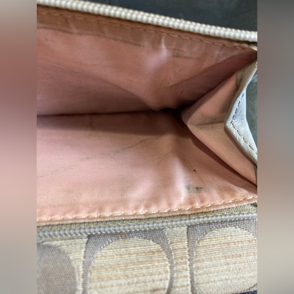 Pre-owned Gray and Pink lined Coach Wallet - Picture 11 of 12